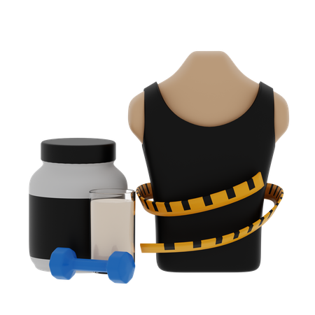 Protéines corporelles masculines  3D Icon