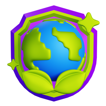 Proteja nossa terra  3D Icon