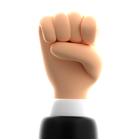 Protest Hand Gesture  3D Icon