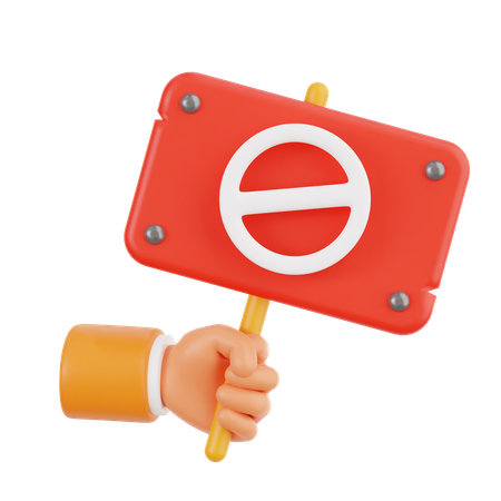 Protest Sign  3D Icon
