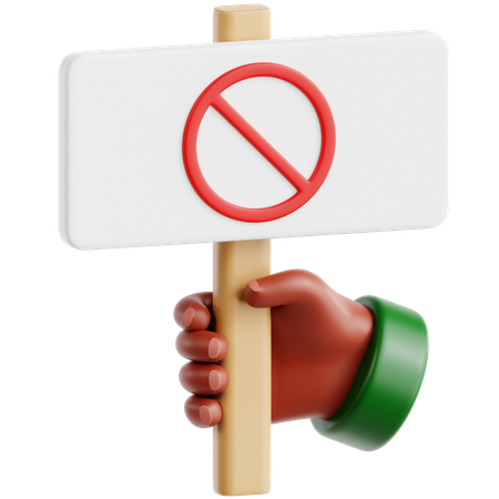 Protest Sign  3D Icon