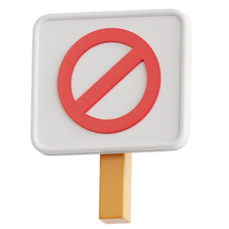 Protest Sign  3D Icon