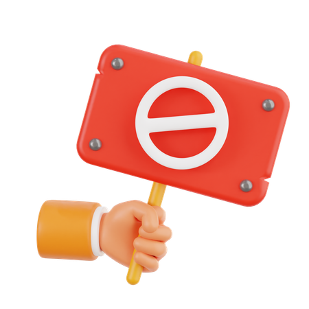 Protest Sign  3D Icon