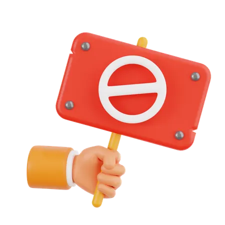 Protest Sign  3D Icon