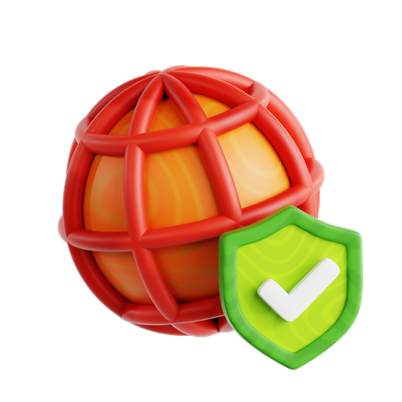 Protezione internet  3D Icon