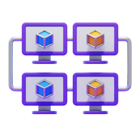 Protocole blockchain  3D Icon