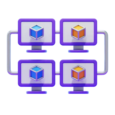 Protocole blockchain  3D Icon