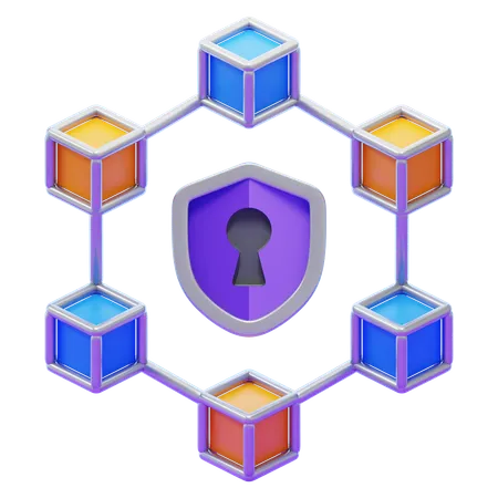 Protocole blockchain  3D Icon