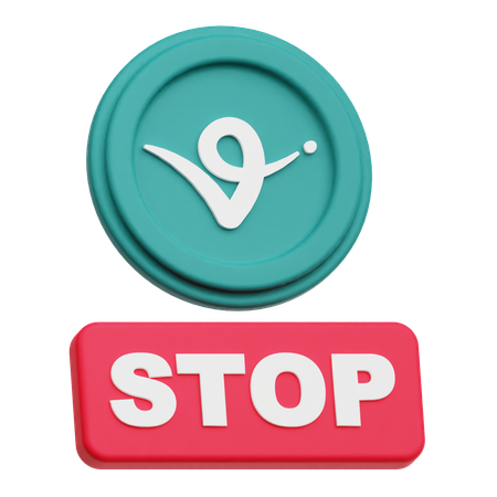 Arrêt du protocole virtuel  3D Icon