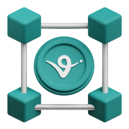 Protocole virtuel blockchain  3D Icon