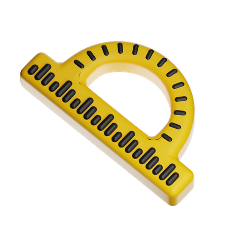 Protractor  3D Icon