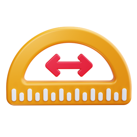 Protractor  3D Icon