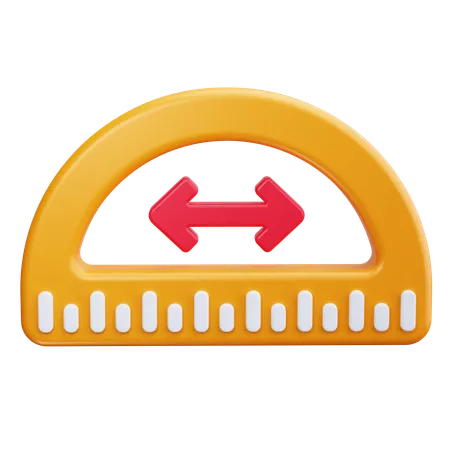 Protractor  3D Icon