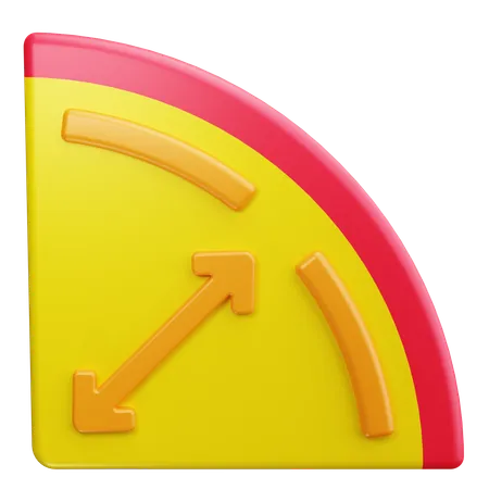 Protractor  3D Icon