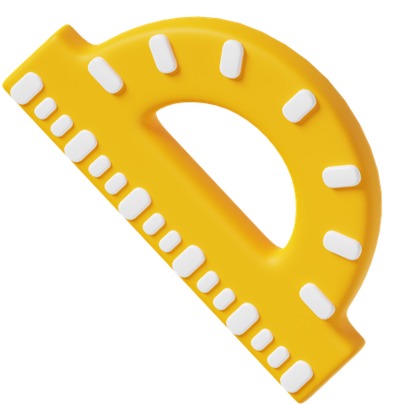 Protractor  3D Icon