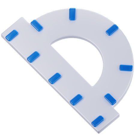 Protractor  3D Icon