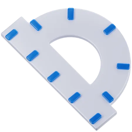 Protractor  3D Icon