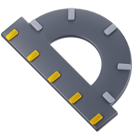 Protractor  3D Icon