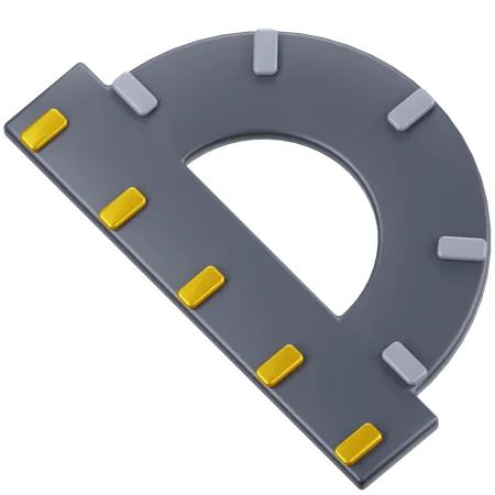 Protractor  3D Icon