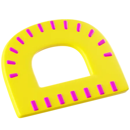 Protractor  3D Icon
