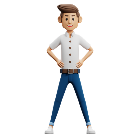 Proud Pose  3D Illustration