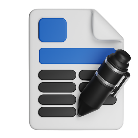 Papel do exame  3D Icon