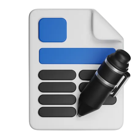 Papel do exame  3D Icon