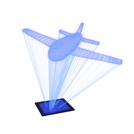 Proyección de holograma  3D Icon