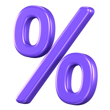 Prozent Schild  3D Icon