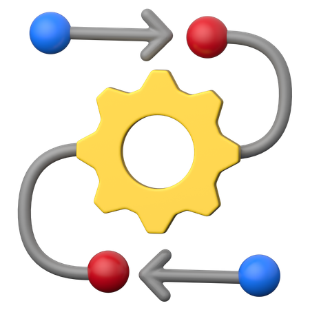 Prozessdiagramm  3D Icon