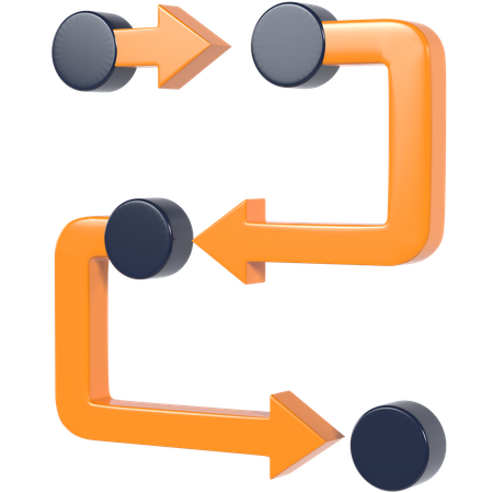 Prozessdiagramm  3D Icon
