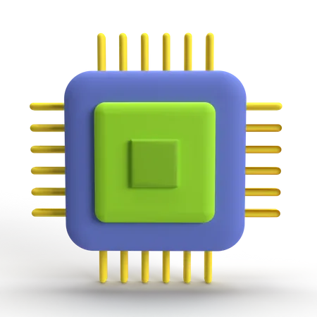 Prozesschip  3D Icon