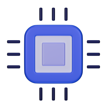 Prozessorchip  3D Icon