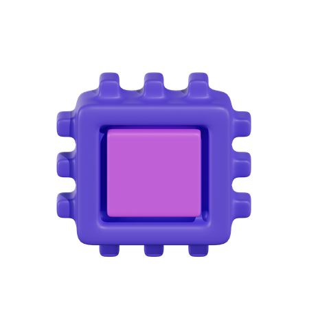 Prozessorchip  3D Icon