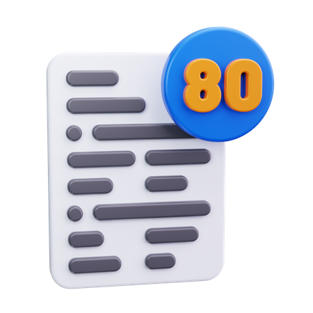 Prüfungsbogen  3D Icon