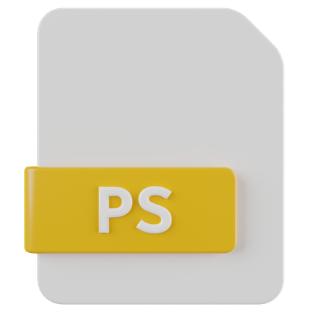 PS File 3D Icon