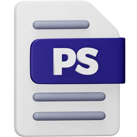 Ps File  3D Icon