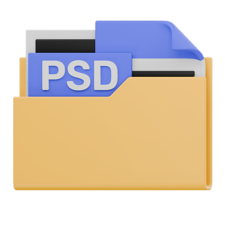 PSD-Dateiordner  3D Icon