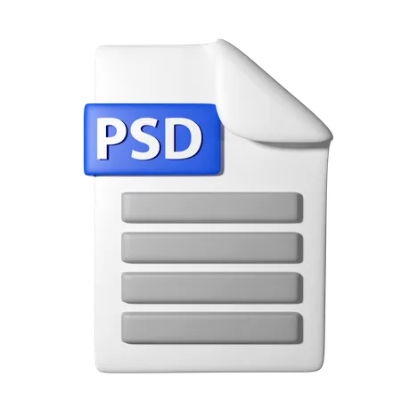 3 D Icon Illustration Of Psd File Icon 3D Icon