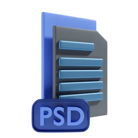 Psd File Icon 3 D Illustration 3D Icon