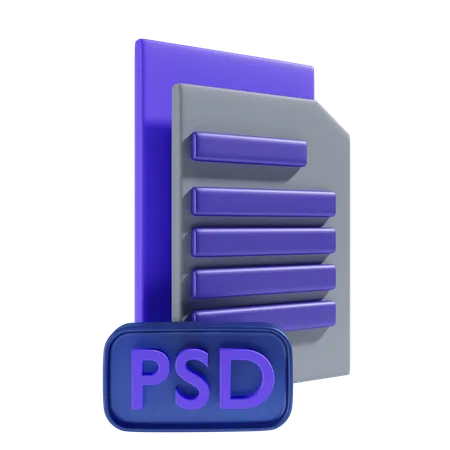 Psd File Icon 3 D Illustration 3D Icon