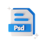3d psd file format illustration