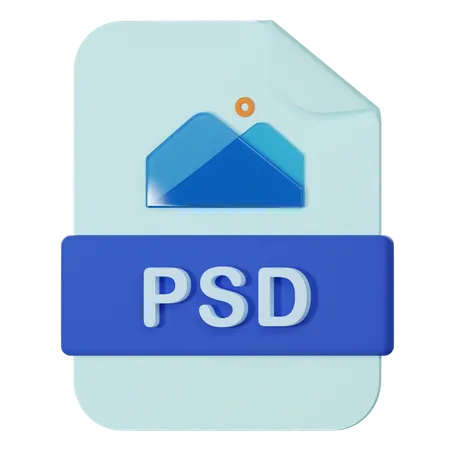 Psd Filename Extension 3 D Icon 3D Icon