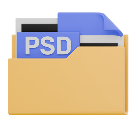 Psd ファイル フォルダー  3D Icon