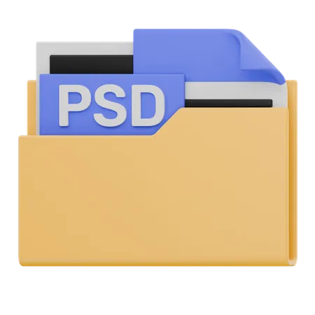 Psd ファイル フォルダー  3D Icon