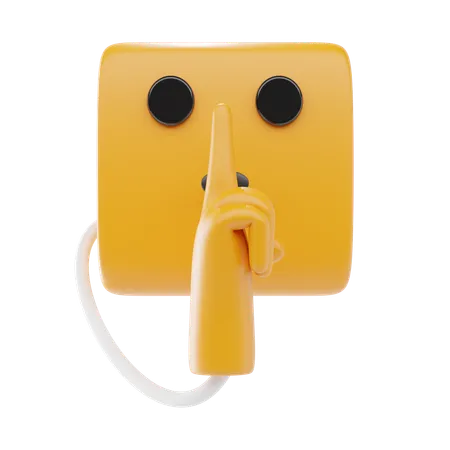 Schweigendes Gesichts-Emoji  3D Icon