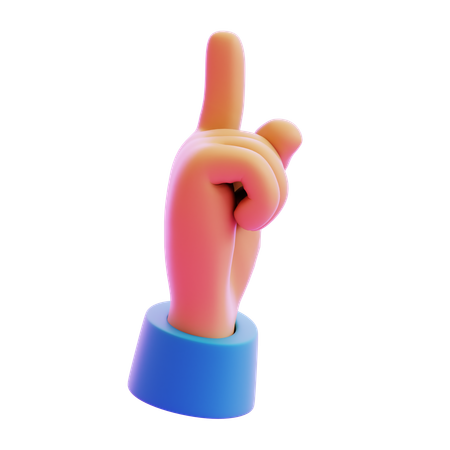 „Psst“-Geste mit der Hand  3D Icon
