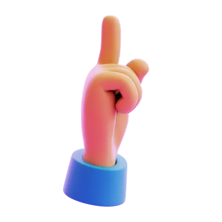 „Psst“-Geste mit der Hand  3D Icon