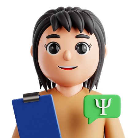 Psychologue  3D Icon