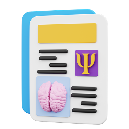 心理学レポート  3D Icon